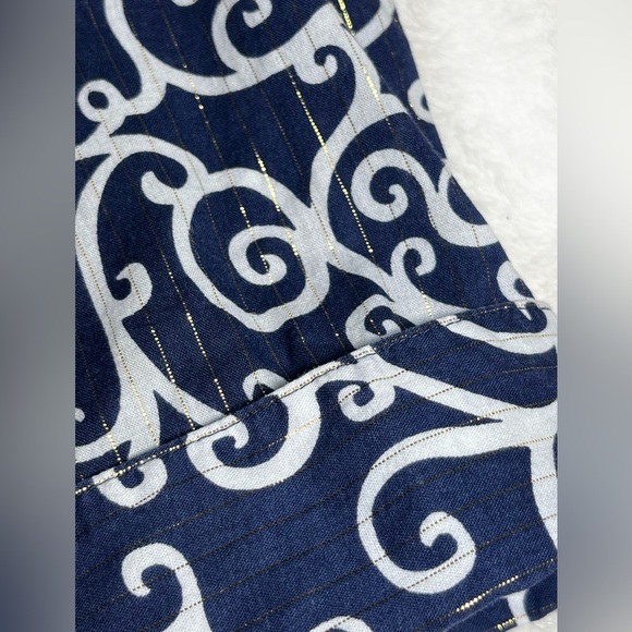 Lilly Pulitzer Blue Long Sleeve Button Down Top Sz 10 - Picture 7 of 12